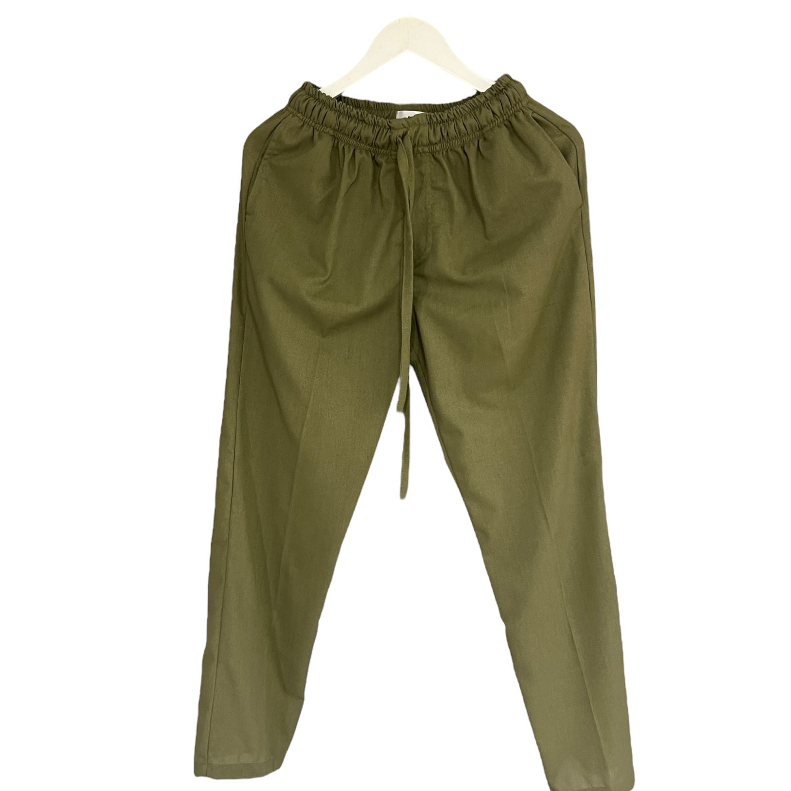 Pantalon Verde Oliva Lino Olan