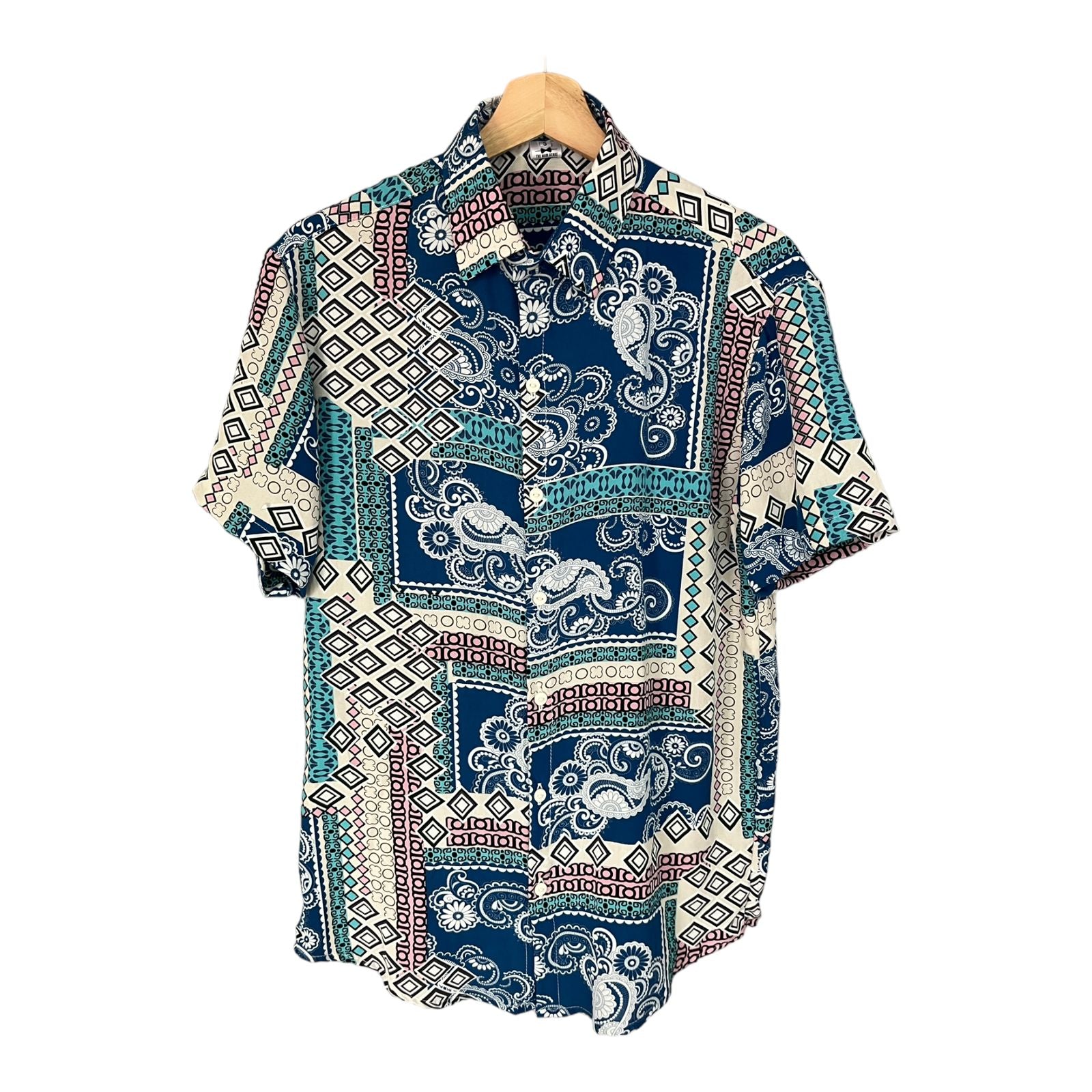 Camisa Bantu Azul Regular Fit Rayon